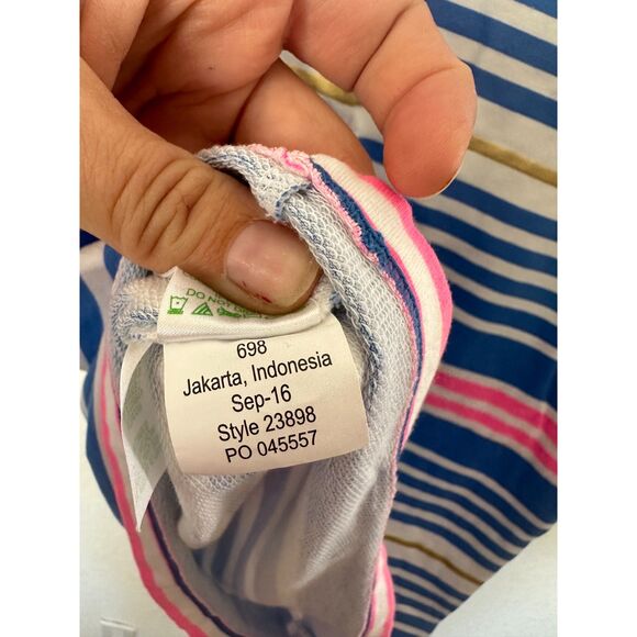 Lilly Pulitzer Lena Dress in Lapis Blue Tiki Stripe Sz Small - Picture 8 of 9